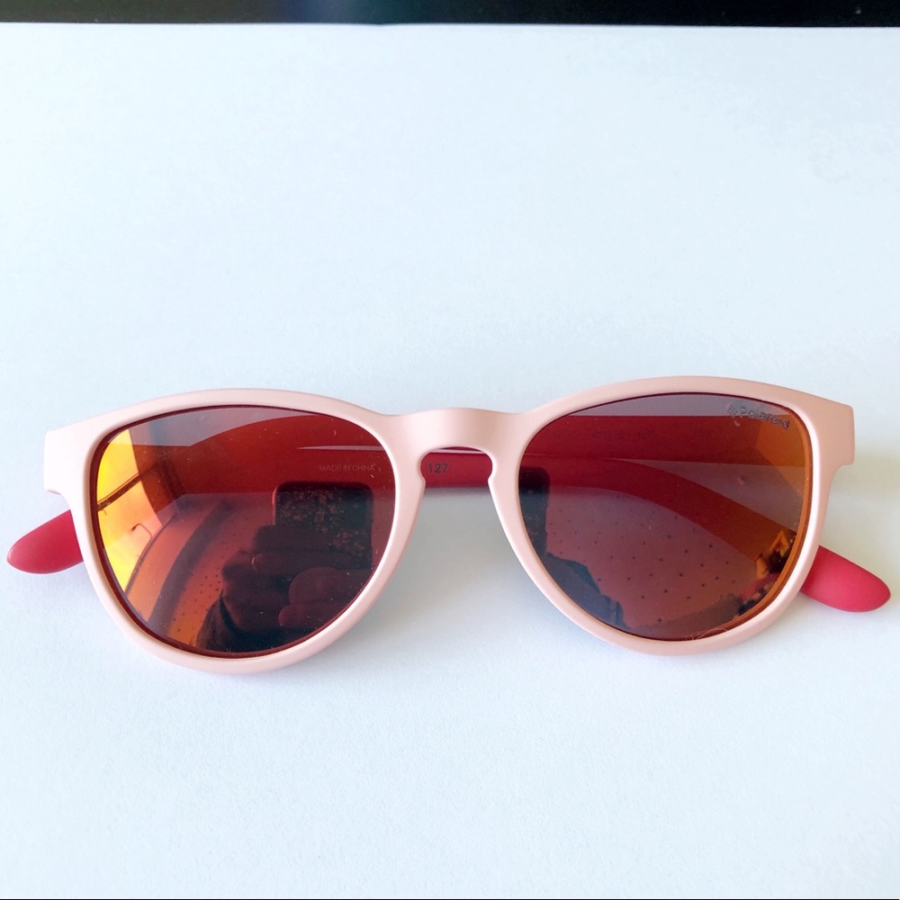 Polaroid Kids Polarized Baby Sunglasses • Two-Tone Pink/Red